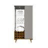 Cristaleira de Vidro 2 Portas Led Ripado Off White Naturalle Elba Bechara - 2
