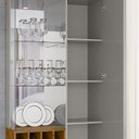 Ver imagem 6 de Cristaleira de Vidro 2 Portas Led Ripado Off White Naturalle Elba Bechara