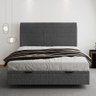 Cama King Flutuante Baú Cabeceira 195cm Fly S05 Linho Preto - Mpozenato - 2