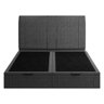 Cama King Flutuante Baú Cabeceira 195cm Fly S05 Linho Preto - Mpozenato - 4