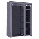Ver imagem 3 de Organizador Dobravel com Arara Cabideiro 5 Prateleiras Armario Guarda Roupa Portatil