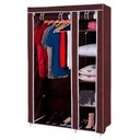 Ver imagem 2 de Organizador Dobravel com Arara Cabideiro 5 Prateleiras Armario Guarda Roupa Portatil