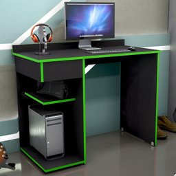 Mesa Gamer - Abx Preto-verde - 3