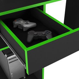 Mesa Gamer - Abx Preto-verde - 2