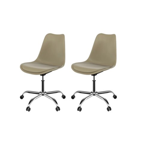 Kit 2 Cadeiras Escritório Eames Saarinen Office