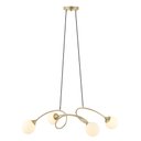 Ver imagem 1 de Pendente Alata Dourado / Opalino (l)52cm (c)90cm (a)22cm 4xg9 Max 25w Bella