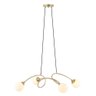 Pendente Alata Dourado / Opalino (l)52cm (c)90cm (a)22cm 4xg9 Max 25w Bella - 1