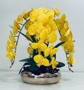 Ver imagem 4 de Arranjo Flores 8 Orquídeas Artificiais Com Vaso