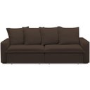 Ver imagem 5 de Sofá Retrátil Reclinável para Sala de Estar Living 195cm Vêneto F04 Veludo Marrom - Lyam Decor