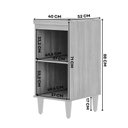 Ver imagem 4 de Balcão Cozinha para Cozinha 1 Porta Elena Bege/Cinamomo/Titanium