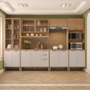 Ver imagem 6 de Cozinha Compacta Modulada 6 Peças 340cm 15 Portas e 2 Gavetas Colors Marrom Freijó/Nazca