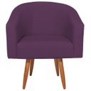 Ver imagem 2 de Poltrona Decorativa Jade Design Moderno Sala de Estar Quarto Escritório Confortável Luxo Pés Palito