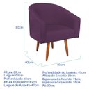 Ver imagem 3 de Poltrona Decorativa Jade Design Moderno Sala de Estar Quarto Escritório Confortável Luxo Pés Palito