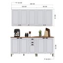 Ver imagem 4 de Cozinha Americana Modulada Balcão 120cm com Tampo Aéreo 120cm Aéreo 80cm Balcão Duplo 80cm Compacta 4 Peças  Paris