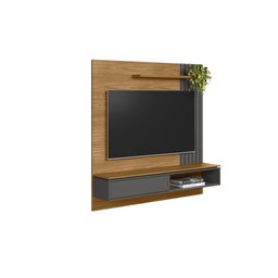 Painel Home Rack Ripado Linea Sevilha Nature / Chumbo (6069-207063) Linea Brasil - 3
