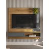 Painel Home Rack Ripado Linea Sevilha Nature / Chumbo (6069-207063) Linea Brasil - 7