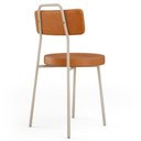 Ver imagem 7 de Kit 06 Cadeiras Decorativas Estofada Sala Jantar Barcelona Arena L02 Couríssimo Canela - Lyam