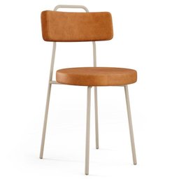 Kit 06 Cadeiras Decorativas Estofada Sala Jantar Barcelona Arena L02 Couríssimo Canela - Lyam - 3