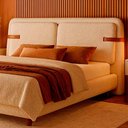 Ver imagem 1 de Cabeceira Casal Yun Boucle Off White - Sallar Home