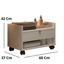 Ver imagem 3 de Gabinete para Banheiro Prisma - Mdp Gaveta e Nicho Off White - J3 Móveis Off White