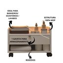 Ver imagem 2 de Gabinete para Banheiro Prisma - Mdp Gaveta e Nicho Off White - J3 Móveis Off White