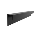 Ver imagem 1 de Perfil Rodapé Invertido, Mod "j ", com Nicho para Led, Alumínio Epóxi Preto Fosco , 10 X 13 X 30 X 3