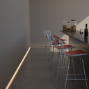 Ver imagem 3 de Perfil Rodapé Invertido, Mod "j ", com Nicho para Led, Alumínio Epóxi Preto Fosco , 10 X 13 X 30 X 3