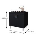 Ver imagem 4 de Balcão de Cozinha para Cooktop 0,80m 5 Bocas 2 Portas Turim