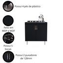 Ver imagem 3 de Balcão de Cozinha para Cooktop 0,80m 5 Bocas 2 Portas Turim