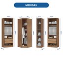 Ver imagem 5 de Guarda-Roupa Modulado 4 Peças MDF com LED e Porta Reflecta Macadâmia