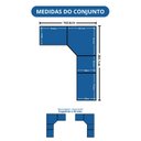 Ver mais imagens de Guarda-Roupa Modulado 4 Peças MDF com LED e Porta Reflecta Macadâmia
