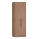 Ver imagem 2 de Guarda-Roupa Modulado 4 Peças MDF com LED e Porta Reflecta Macadâmia