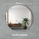 Ver imagem 3 de Espelho Lyo Redondo 70cm Lapidado sem Moldura