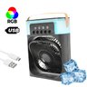 Ventilador Portátil Iluminação Umidificador Climatizador Usb de Mesa Preto 600ml - 9