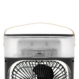 Ventilador Portátil Iluminação Umidificador Climatizador Usb de Mesa Preto 600ml - 3