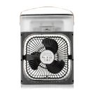 Ver imagem 2 de Ventilador Portátil Iluminação Umidificador Climatizador Usb de Mesa Preto 600ml