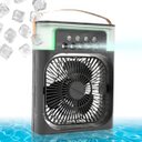 Ver imagem 5 de Ventilador Portátil Iluminação Umidificador Climatizador Usb de Mesa Preto 600ml