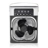 Ventilador Portátil Iluminação Umidificador Climatizador Usb de Mesa Preto 600ml - 7