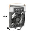 Ver imagem 4 de Ventilador Portátil Iluminação Umidificador Climatizador Usb de Mesa Preto 600ml