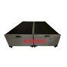 Cama Box Baú Queen Bipartido Blindado Suede Cinza Com Pistão A Gás - 2