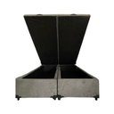 Ver imagem 1 de Cama Box Baú Queen Bipartido Blindado Suede Cinza Com Pistão A Gás