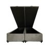Cama Box Baú Queen Bipartido Blindado Suede Cinza Com Pistão A Gás - 1