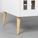 Ver imagem 5 de Berço Mini Cama Noah com Pés Retrô Natural - Branco Abra Casa