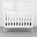 Ver imagem 2 de Berço Mini Cama Noah com Pés Retrô Natural - Branco Abra Casa