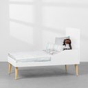 Ver imagem 3 de Berço Mini Cama Noah com Pés Retrô Natural - Branco Abra Casa