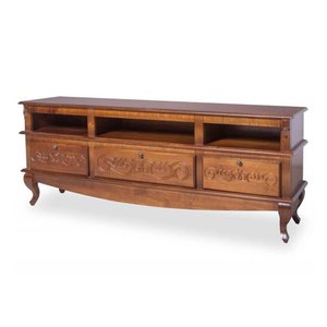 Rack de Madeira Country Grécia 3 Gavetas 5124 - (pinhão)