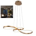 Ver imagem 1 de Lustre Pendente Infinito Led Arco Perfil 3 em 1 Moderno Hall de Entrada Sala de Jantar Recepçao Hote