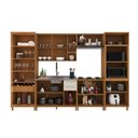 Ver imagem 2 de Cozinha Completa Modulada Berlim 13 Portas 3 Gavetas MDF-MDP 340cm Freijó-Off-White