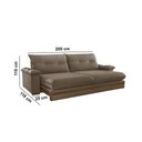 Ver imagem 2 de Sofá Avalon 02 Módulos de 100cm Br25cm Meu Sofá Online B016 Veludo Marrom