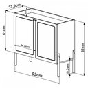 Ver imagem 5 de Balcão Bar 2 Portas 93cm Palhinha Pé Madeira 27928 Oslo Artesano - Hanover/pé Roble